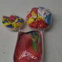 6 Pcs Clown Costume Set Women Circus Dress Rainbow Clown Wig Headband Nose Shorts Gloves for Halloween cosplay (Large)