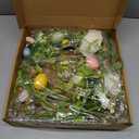6Ft Easter Peonies Garland, Artificial Easter Egg Garland with White Flowers Peonies Stamens for Indoor Outdoor Home Fireplace Decoration