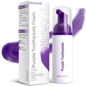 Purple Toothpaste for Teeth Whitening,Purple Teeth Whitening Kit,Tooth Stain Removal Colour Corrector,1.5Fl Oz