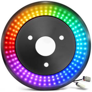 RGB Spare Tire Brake LED Light for Ford Bronco 2021-2024 2 Door/4 Door, RGB Running Light + Red 3rd Third Brake Light LED Wheel High Mount Rear Tail Stop Lights Bronco Accessories