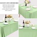 4 Pack Rectangle Tablecloth 60x102 Inch Sage Green Washable Polyester Table Cover for Wedding Dining Table Parties Banquet60x102 Sage Green