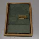 MINICAGIE Vintage Diary with Lock for Women Girls 256 Pages Leather Journal with Lock A5 Password Locking Journals for Writing Note Taking Boys Men, 5.9x 8.3 in, Green