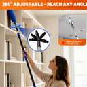 Light Bulb Changer for High Ceilings with Pole, 20FT Reach, Chandelier Kit (Blue)