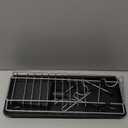 Small Dish Drying Rack, Compact Dish Drainer for Kitchen Counter, with Adjustable Back Slots, Space-Saving for Small Kitchens, Black