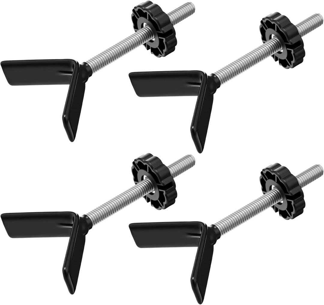 4 Pack Baby Gate Banister Adapter Y-Spindle Rods M8(8mm) for Pressure Mounted Baby and Pet Safety Stair Gates with Extra Long Wall Mounting Screws Rod Bolts