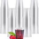 JOLLY CHEF 500 Pack 2 oz Plastic Shot Glasses, Clear Disposable Cups, Plastic Shot Cups Disposable for Jelly Shots, Wine Tasting, Food Samples,Thanksgiving Party, Wedding, Christmas