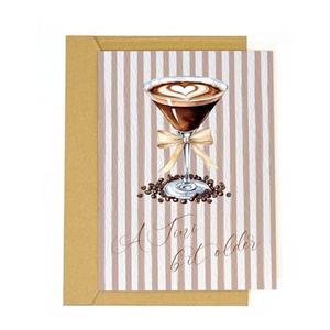 Tiangqiwoole Espresso Martini Birthday Card-Funny Coffee & Cocktail Greeting Card for Women Best Friend Sister Daughter Wife-A Tini Bit Older Birthday Gift 21st 25th 30th (Brown-Tini)