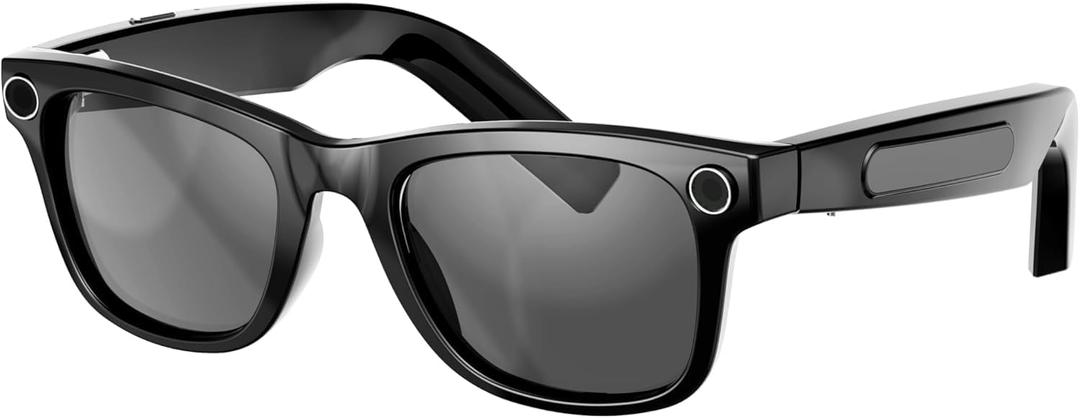 AI Smart Glasses with Camera, 800W Camera & 2K Video Recording, Powered by ChatGPT, 160+ Languages Real-Time Translation, HiFi Audio & Music Control, Smart Sunglasses with Video Recording for Travel