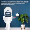 Huttdmel Round Raised Toilet Seat for Seniors, 2.8" Elevated Toilet Seat Riser, Soft Close, Quick Release, Non-Slip, Heavy Duty Bathroom Seat for Elderly, Disabled & Limited Mobility,White