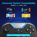 aghi Switch 2 Controller with Home Wake-up, Wireless Switch 2 Pro Controller for Switch 2/1/Lite/OLED with Loop Macro, Hall Effect Anti-Drift Joystick, C Button, HD Rumble, 6 Axis Gyro, Turbo