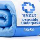 Vakly XL Washable Underpads 36 x 54 in  Reusable Waterproof Incontinence Bed Pads, Heavy Absorbent Mattress Protector for Adults, Seniors, Kids & Pets
