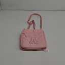 Initial Insulated Lunch Bag for Girls Kids, Back to School Gift, Reusable Leak-proof Lunch Box with Adjustable Strap for School Daycare Travel Picnic (Pink,A)