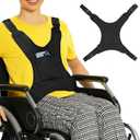 Wheelchair Seat Belt, Wheelchair Harness for Adults with Pocket, Wheelchair Seatbelt Restraint Safety Belt for Seniors Elderly, Patients, Disable, Adjustable Anti-Fall Wheel Chair Accessories
