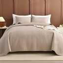 Lady Ann Oversized King Quilt Bedspread Set 120x120, 3 Pieces Extra Large California King Size Quilt Bedding Coverlet Set Ultra Soft Lightweight and Thin Comforter Linen Feel Bed Cover All Season
