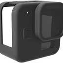 Silicone Case for GoPro Hero 11 Black Mini Tempered Glass Lens Protector Protective Film Cover for GoPro11 Mini Accessories (Black Case)