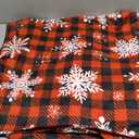 JSD Red Buffalo Plaid Snowflakes Sheet Set Queen Size, 4 Piece Christmas Winter Microfiber Bedding Sheets Extra Deep Pocket