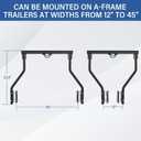 Trailer Tongue Bike Bunk, Adjustable A-Frame Trailer Bike Frame Hold up to 100LBS, RV Bike Rack for Extra Camper Storage Space, Black
