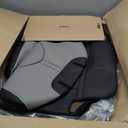 HKZ Custom Fit Camry Seat Covers for Toyota Camry 2018 2019 2020 2021 2022 2023 2024 XLE, XSE, XLE V6, XSE V6 - Gas Models Only & Avalon 2019-2022(Non-Hybrid) 5-Seats Full Set, Leather-Black+Grey