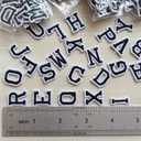 130pcs Iron on Letter Patches 0.7 inch, 5 Sets of 26 Embroidered Alphabet A-Z Patches for Clothing Jackets Hats Backpacks Jeans Black