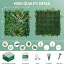 Grooy 20"X20" Grass Wall, 8PCS Boxwood Panels UV-Protected Faux Grass Backdrop Wall,Greenery Privacy Hedge Screen for Outdoor Garden Patio, Indoor Party Balcony Fence Decor