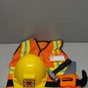 Melissa & Doug Construction Worker Role Play Costume Dress-Up Set (6 pcs) Pretend Construction Worker Outfit, Toddlers Ages 3+