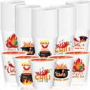 FoldTier 600 Pcs Chili Cook off Party Decorations 2.4 oz Chili Cook off Tasting Cups Disposable Paper Tasting Sample Cups for Cookoff Mexican Party Supplies