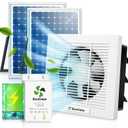 Solar Fan 10" with Smart Thermostat and Battery for Greenhouse