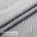 MitoVilla Grey Ombre Shower Curtain, Farmhouse Waves Fabric Shower Curtains for Modern Hotel Bathroom Decor, 3D Geometric Embossed Textured, Waterproof & Wrinkle Resistant, 72 x 72