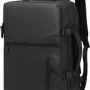 Lay Flat Carry on Travel Backpack, 30L Airline Approved, Fits 16" Laptop, USB-C & USB-A, Water Resistant, Black