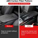 TTCR-II Compatible with BMW X5 Console Cover 2007-2013, for BMW X6 Center Console Cover 2008-2014, 2 PCs Center Armrest Protectors for X5 E70 and X6 E71 (Buckle Type, Not Real Carbon Fiber)