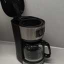 12 Cup Programmable Coffee Maker,Touchscreen Drip Coffee Maker-12 Cup Keep-Warm Function, Auto Shut-Off,Stainless Steel Construction,Permanent Filter, Ideal for Home and Office Use (Silver-Black)