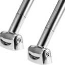 Curved Shower Curtain Rod, 42-72 inches (2-Pack) Extra Wide Round Shower Curtain Rod Adjustable, Rust Proof Curved Shower Rod for Bathroom, Premium Stainless Steel, Need to Drill Silver