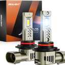 SEALIGHT 9005/HB3 Bulbs, 45,000LM Super Brighter, 1:1 Halogen Size, 6500K Cool White, Long Service Life with Cooling Fan, Plug and Play, Pack of 2