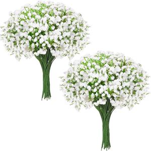 40 Pcs Real Touch Baby's Breath Artificial Flowers, White Fake Flowers Baby Breath Flowers Artificial Bulk with Stems Decorations for Vase Wedding Party Garden Home Decor Centerpiece Arrangements