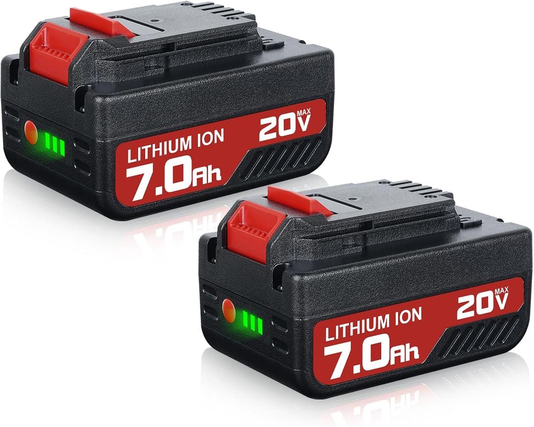 2Pack 7.0Ah PCC685L Replacement for Porter Cable 20V Battery Compatible with Porter Cable Battery 20V Lithium Battery PCC680L PCC681L PCC682L PCC685LP PCCK602L2 PCC600 PCC640