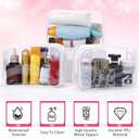 Weewooday 12 Pieces Clear Makeup Bags Cosmetic Storage Bags PVC Zipper Pouches Travel Waterproof Makeup Plastic Case for Women Organizing Toiletries Traveling (Small,Small,White Side Frosting)