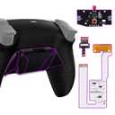 eXtremeRate Back Paddles Programable RISE4 V3 Remap Kit for PS5 Controller BDM-030 040 050, Upgrade Board Textured Black Redesigned Bottom Shell 4 Back Buttons Set for PS5 Controller - NO Controller