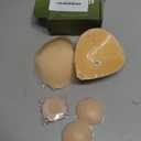 Ultra Invisible Sticky Bra Push Up, Strapless Adhesive Bra for Women's Exotic Bras, Reusable Silicone Sticky Boobs for Backless Dress (D Cup, Beige)