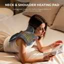 VAAGHANM Heating Pad: Electric Heat Pad for Neck & Shoulders & Back - Weighted Instant Heating Pads-6 Heat Options & 6 Auto Timer Mode- Gifts for Mom Women-Grey