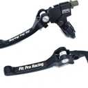 Clutch Brake Lever Set, Aluminum Alloy Folding Brake Lever Fits for 22mm 7/8 inch Handlebar 110cc 125cc 140cc TTR 125cc SSR CRF KLX Xmotos BSE KAYO Pit Dirt Bikes (Black)