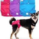 Paw Inspired Washable Reusable Dog Diapers Female, Cloth Dog Diapers, Dogs in Heat, Dog Incontinence (Assorted (White Lining), Medium (3 Ct.))
