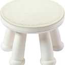uxcell Round Stool Cushion, 10 x 10 Inch Round Seat Pads with Elastic Straps, Anti-Slip Soft Round Pad Chair Seat Cushions for Dining Chairs Kitchen Bar High Stool, White