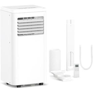 ZAFRO 8,000 BTU Portable Air Conditioners, 4 Modes Portable AC Unit with Fast Cooling/Energy Efficient/Remote/24Hrs Timer for Bedroom/Dorms/Indoor Rooms, White