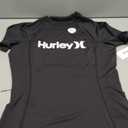 Hurley Women's One and Only Short Sleeve Rash Guard (Medium, Black)