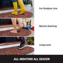 Large 47"x 22" Heavy Duty Welcome Mats Outdoor with Non-Slip Rubber Backing - Durable Outdoor Door Mat for Front Door Entrance, Garage, Patio & High Traffic AreasWelcome Mat Style 2