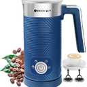 Huogary Milk Frother,4 in 1 Milk Frother and Steamer,10.14 oz /300 ml Hot and Cold Foam Maker,Milk Steamer,Milk Warmer for Coffee,Cappuccinos,Macchiato, 120V