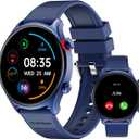 RIVERSONG Smartwatch for Men Women (Answer/Make Call), 1.52" Fitness Watch with Monitor Tracker for Health Fitness (Heart Rate/Sleep/Blood Oxygen), AI Voice, Smart Watch for Android iPhone, Navy Blue