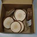 Unfinished Wood Slices with Hole, Natural Wood Circles Blank with Bark for DIY Crafts, Home Decor, Christmas Ornaments (30Pcs, 2.8-3.1 Inch)