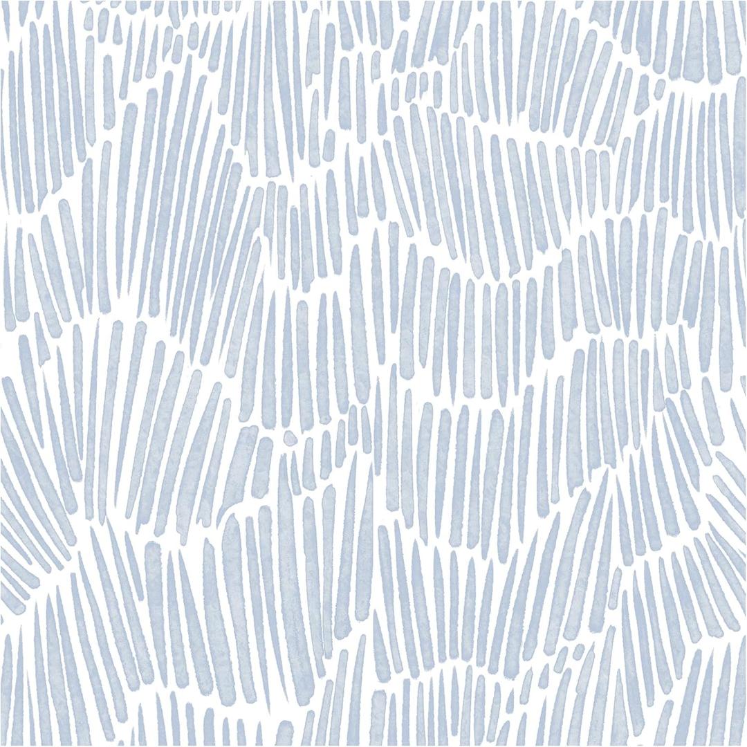Theper Blue Striped Modern Wallpaper Peel and Stick Wallpaper Boho 17.3"590" Removable Self Adhesive Wall Paper for Bedroom Waterproof Blue and White Contact Paper for Home Decor Vinyl