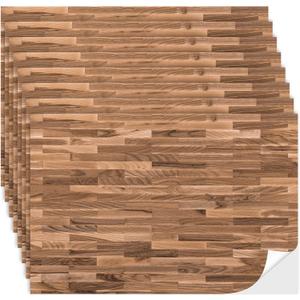 Flutesan 12 Pcs Miniature Dollhouse Wallpaper and Flooring Peel and Stick Mini DIY Self Adhesive Dollhouse Accessories 8.27 x 11.69 Inch (Classic Style)